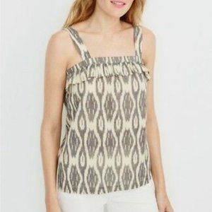 J. Crew Ikat Ruffle Flounce Tank Top | 10